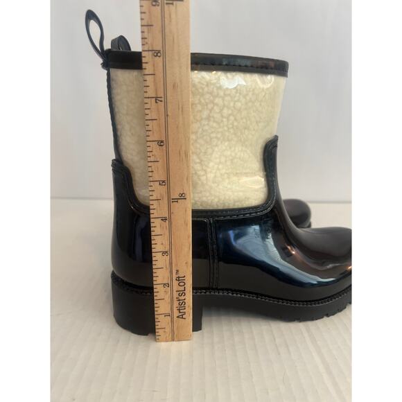 Charter Club Trudyy Water Resistant Rain Boots Black with Sherpa Fleece Size 8 - Picture 12 of 13
